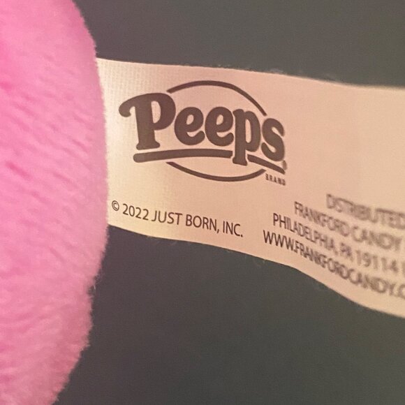 Peeps Plush Pink Bunny Rabbit Easter Lot of 2 6" Soft Stuffed Animal Just Born - Picture 3 of 4